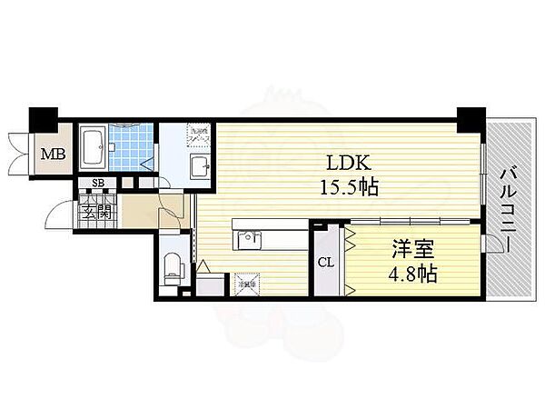 大阪府豊中市小曽根１丁目(賃貸マンション1LDK・3階・48.18㎡)の写真 その2