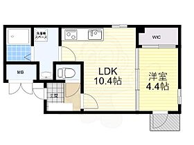 大阪府吹田市清和園町（賃貸マンション1LDK・2階・35.28㎡） その2