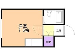サンハイツ ワンルームの間取図画像