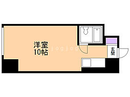 ライオンズマンション幌平橋 9階ワンルームの間取り
