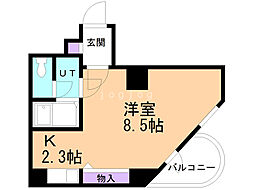 ベルヴィコート豊平IV 5階1Kの間取り