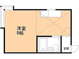 コーポマリーン ワンルームの間取図画像