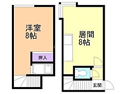 ピュアコート羊ヶ丘 1LDKの間取図画像