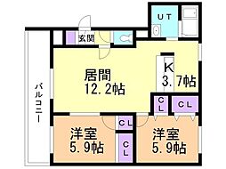間取図画像 2LDK