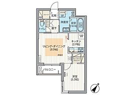 札幌市豊平区月寒東一条15丁目マンション 1LDKの間取図画像