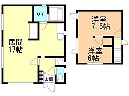 南沢6−2戸建 1階2LDKの間取り