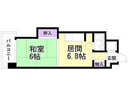 じょうてつドエル真駒内 7階1DKの間取り