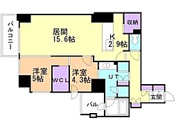 Fリミテッド北広島 2LDKの間取図画像