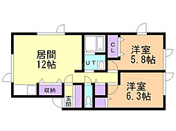 間取図画像 2LDK