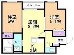 間取図画像 2LDK