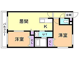 エクセル豊平 2LDKの間取図画像