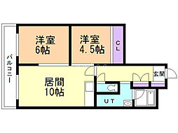 信和リッチ 2LDKの間取図画像