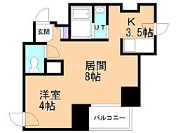 E・ビルド 1LDKの間取図画像