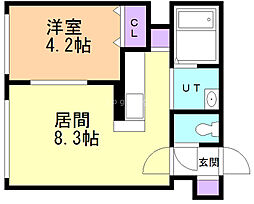 パークヒルズ 1LDKの間取図画像