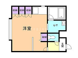 グレイスフルK ワンルームの間取図画像
