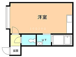 メイプルクラブ ワンルームの間取図画像