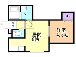 ブリックスクエア 1LDKの間取図画像
