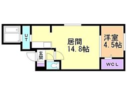 Land Toyohira 1LDKの間取図画像