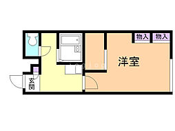 レオパレスオールドリバー清田 1Kの間取図画像