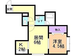 ファーストステージ 1LDKの間取図画像