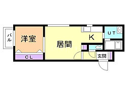 レスティアーナ豊平公園 1LDKの間取図画像