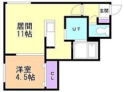 M_FLAT 1LDKの間取図画像