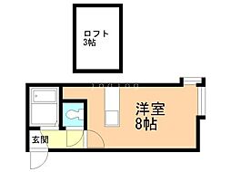 ソニア清田 ワンルームの間取図画像