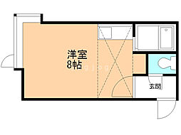 エクセレント澄川 ワンルームの間取図画像