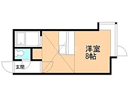 コンフォート清田B ワンルームの間取図画像