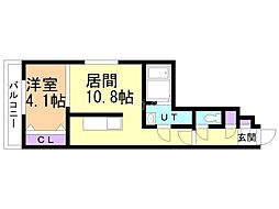 MOCA 1LDKの間取図画像
