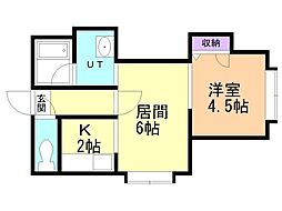 メゾン・ド澄川 1LDKの間取図画像