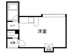 フォーサイト澄川 ワンルームの間取図画像
