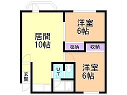 プリメーラS4 2LDKの間取図画像