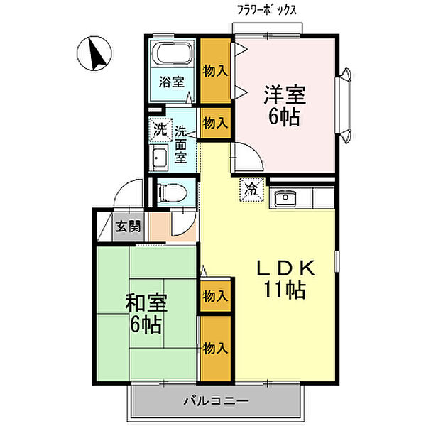 大阪府堺市西区鳳中町9丁(賃貸アパート2LDK・2階・50.00㎡)の写真 その2