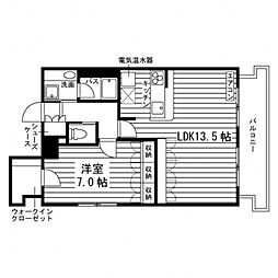 S-FORT 二条城前 13階1LDKの間取り