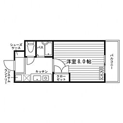 K’s HOUSE 1階1Kの間取り