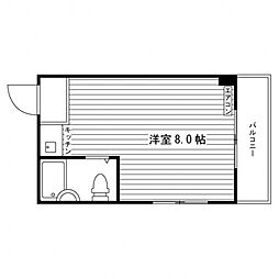 マキノマンション ワンルームの間取図画像