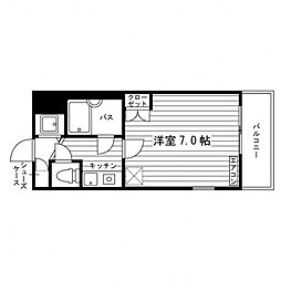 パル大久保 1Kの間取図画像