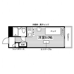 グランデ西京極 ワンルームの間取図画像