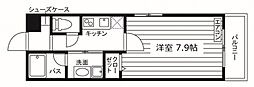 クレドール西陣大宮 1Kの間取図画像