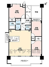 JGMヴェルデ板付中央公園 3LDKの間取図画像