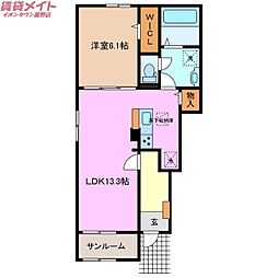 スタート 1階1LDKの間取り