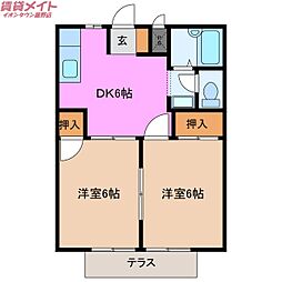 間取図画像 2DK
