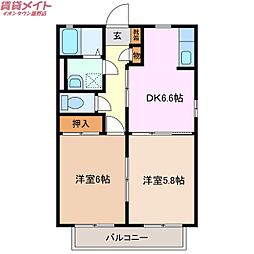 間取図画像 2DK