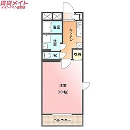 グレイティアいなべ 1階1Kの間取り