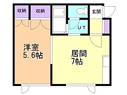 メゾンドクラス 1DKの間取図画像