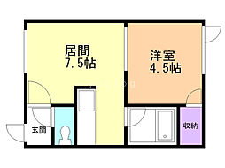 リバーサイド北都 2階