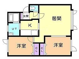 間取図画像 2LDK
