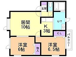 間取図画像 2LDK