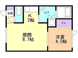 クリア釧路木場 1階